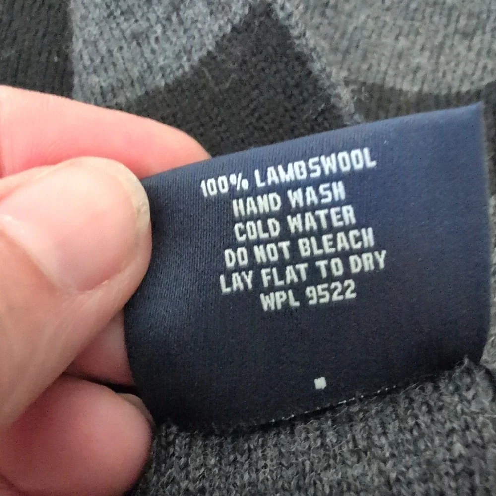 Grant Thomas Mens 100% Lambswool Scarf Black Charcoal Grey Striped Reversible